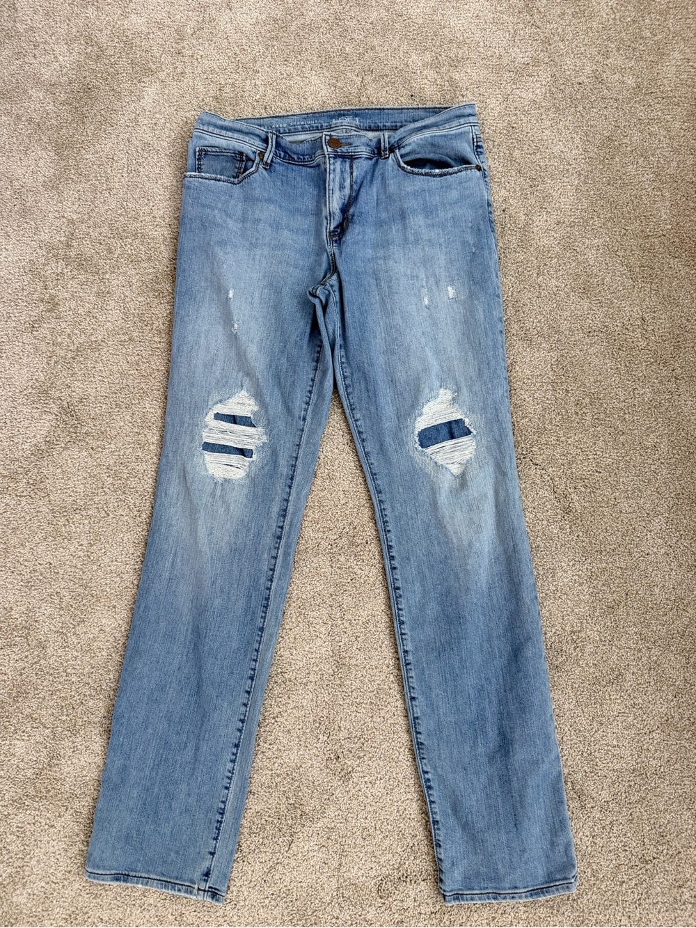 LOFT Relaxed Straight Lightwash Denim Jeans Size 28/6 T